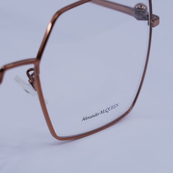 Alexander McQueen AM0276O 003 Eyeglasses Nude 57mm Square Frame - Picture 3 of 10